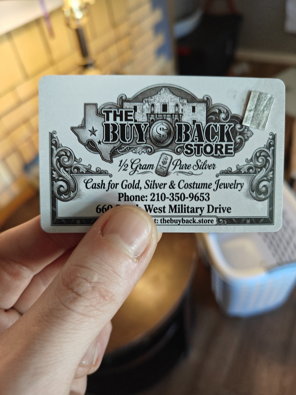 Half Gram Of Pure .999 Silver Cool Design Business Card For Jewelry Store